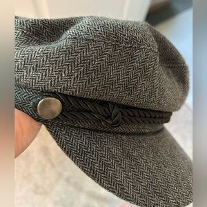 American Eagle Outfitters Charcoal Herringbone Cadet Hat